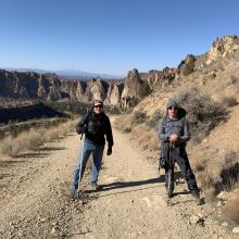 Out of the wind and heading down, it started to warm up a bit.