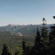 View towards Snoqualmie Pass from below summit of Catherine