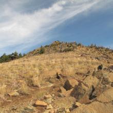 Climb 500 vertical feet to false summit...