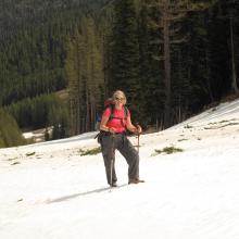 Up the snow portion of Ski Slopes