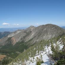 Three Brothers West viewed fron Navaho Peak summit