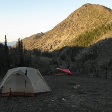 Campsite below "Dead Elk Pass"
