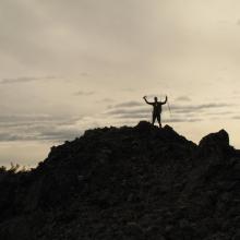 Tim, KG7EJT finally on summit of Three Brothers West