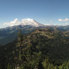 Mount Rainier from summit of Tahtlum Peak