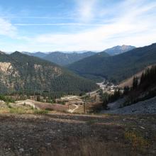 Looking NE from route to Cowboy Mountain