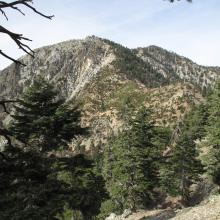 Looking back at Timber Mountain on the way back to Telegraph Peak.