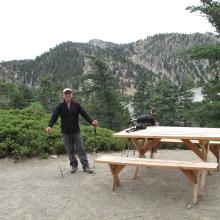 Back at the Baldy Notch, ready to head down the mountain on Ski Lift.