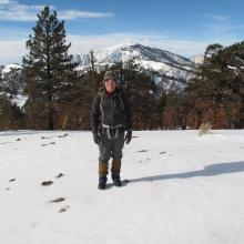 K7MAS at Activation Zone - Table Mountain.  Mount Baden Powell in the distance.