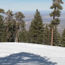Snow & Desert from summit table Mountain, CA