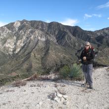 Summit of Point 4202.  Looming behind is Josephine Peak SOTA W6/CT-025