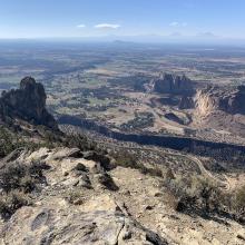 View from the Summit: Looking towards Three Sisters, Mount Bachelor and many other SOTA summits!