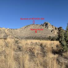 Burma Road HP SOTA peak, with its namesake road carved out of the west face.
