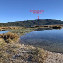 Our objective from the TH, on shores of Paulina Lake.