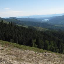 Looking east towards Spirit Lake, in Idaho