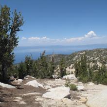 Beautiful Lake Tahoe Basin from near Monument Peak summit