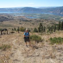 Sharon on upper slopes of Fourth Of July Mounatin