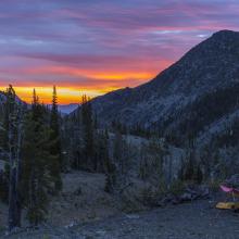 Sunrise at Base camp - Photo Tim Nair, KG7EJT