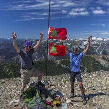 K7MAS on left & KG7EJT on right - SOTA Success on Pyramid Mountain! Photo KG7EJT.