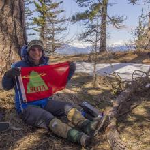 K7MAS at Lookout Mountain operating position - Photo KG7EJT