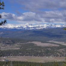 View from Summit Lookout Mountain - towards Stuart Range - Photo KG7EJT