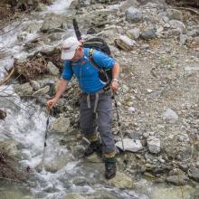 One of the Granite Creek crossings on the way out...not difficult