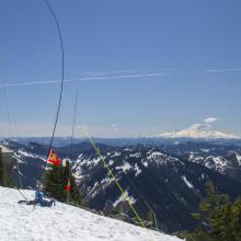 Poles & Wires - Granite Mountain SOTA Activation. Photo: KG7EJT