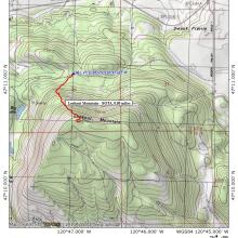 Map of Lookout Mountain SOTA route - Complied by K7MAS
