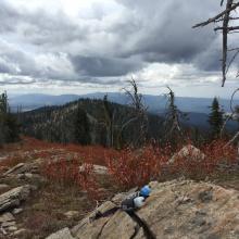 Ski area to the south from SOTA summit