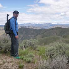 Along the main ridgeline about a mile in