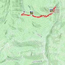 GPS track.  Note ski resort to the south.