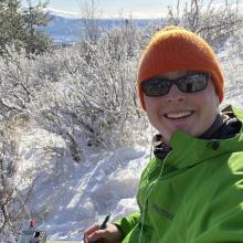 Me with my KX2 set up in front of me and Lake Chelan in the background