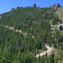 Summit from access road.