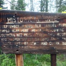 Historical Sign of 1835 Campsite