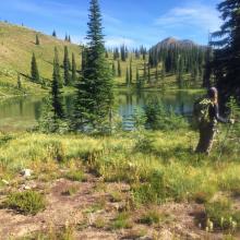 Unnamed Lake along route to Rhodes Peak