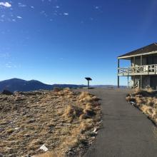 A paved road to a lookout -- don't see that every day.