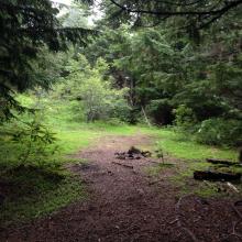 Camping Place just off the summit. It may be in the activation zone?