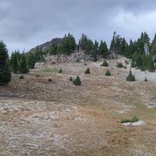 Route as seen from Broken Top trailhead