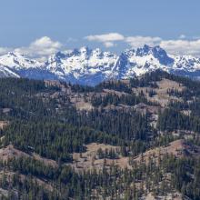 east side view of the Snoqualmie Pass peaks