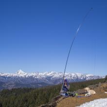 Mark making numerous contacts on HF, with Dexter enjoying the day out