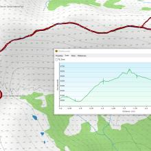 GPS track and elevation gain info