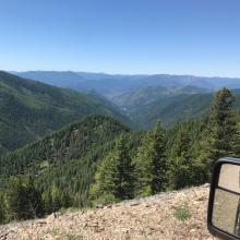View down valley a half mile from the trailhead