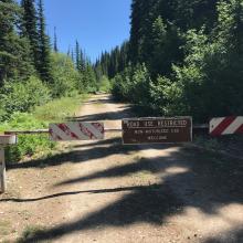 Gate 1 mile before summit.