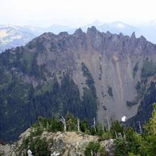 Looking East, across the valley that contains Owyhigh Lakes at Governor's Ridge