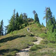 Pretty steep along the ridge route