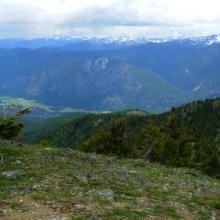 SW view of the ridgeline I came up