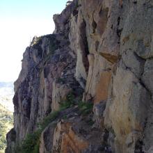 Ledge crawling...significant exposure