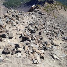 Looking back down the ridge 