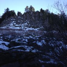 The cairn from below