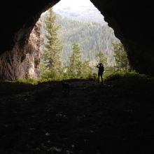 Emily in Boca Cave, Its really big with 60ft ceiling
