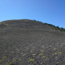 Final summit approach from saddle to the north